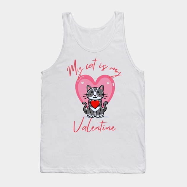 my cat is my valentine Tank Top by Oasis Designs